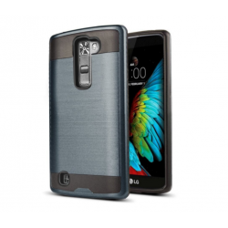 LG K10 Premier LTE Iron Shield Hybrid Case (Navy Blue)